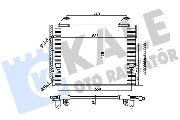 Klima Radyatörü Kondenser Toyota Hılux Vıgo 2.5L 2Kdftv Kun15 Kun25 Kun35 05-15 / 3.0L 1Kd-Ftv Kun 26 05-14 Kale 383500