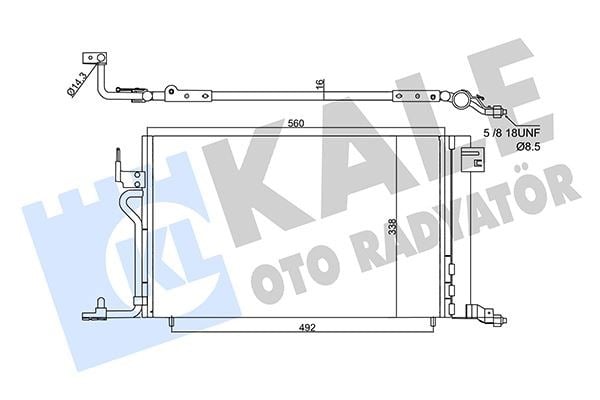 Klima Radyatörü Kondenseri P306 Iı 97-01 Berlıngo 97> Partner 97> Xsara 97-00 1.4-1.6-1.8 568 X341x16 Al/Al Kale 358450