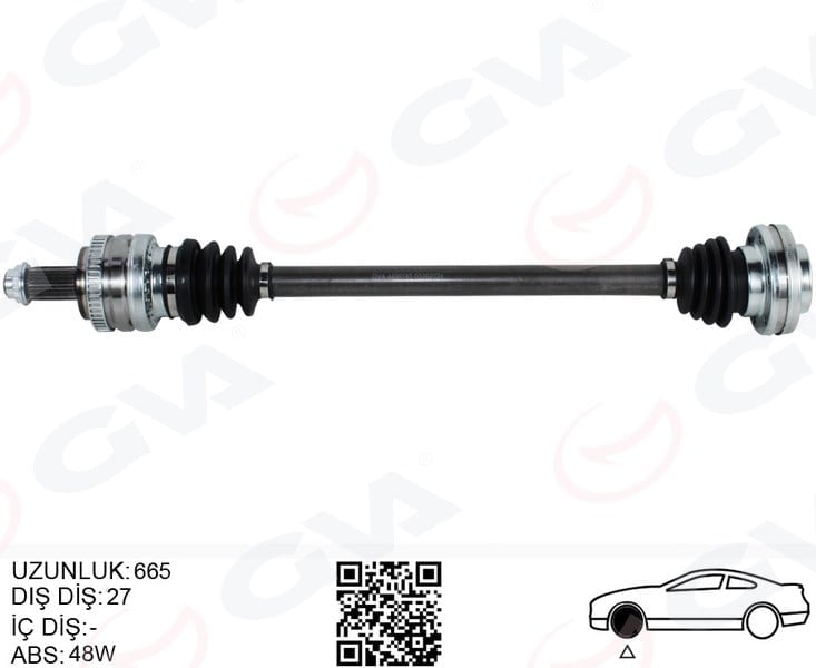 Komple Aks Arka Sağ Bmw E81 E82 E87 E90 E91 E92 E93 665Mm Otom. Sanz. Gva 4499185
