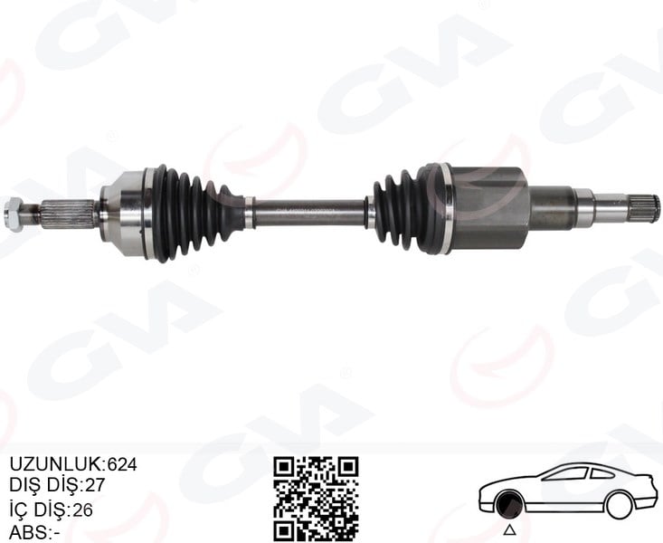 Komple Aks Ön Sol Jaguar X-Type I X400 2.2 D 624Mm Gva 4499211