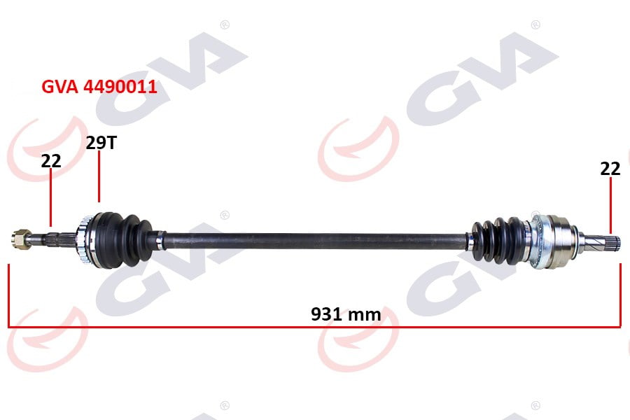 Komple Aks Sağ Corsa B 1.2İ 16V 93-00 Abs Li 926Mm 29Diş Gva 4490011
