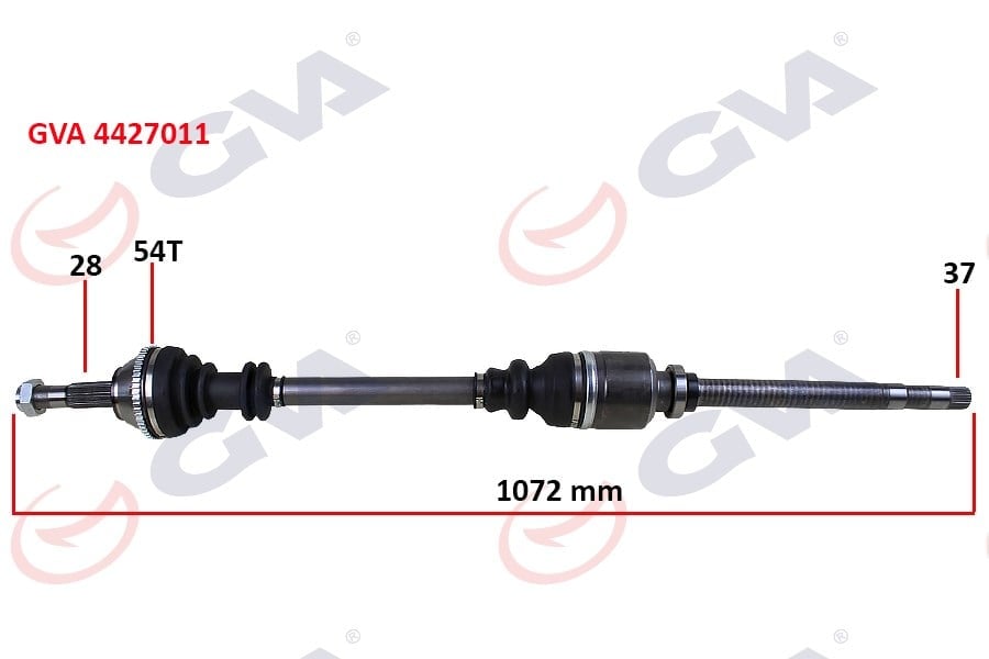 Komple Aks Sağ Ducato-Boxer-Jumper 2.5 D 94-02 14Q Abs Li 54Diş 1072Mm Gva 4427011