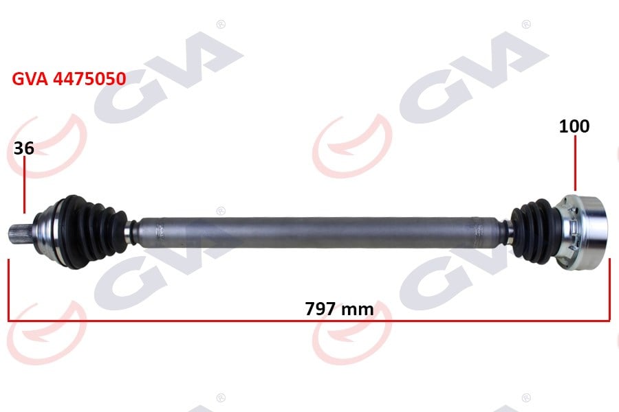 Komple Aks Sağ Golf 5/6-A3-Leon-Octavıa 1.6 102 Hp Man. 797Mm Gva 4475050