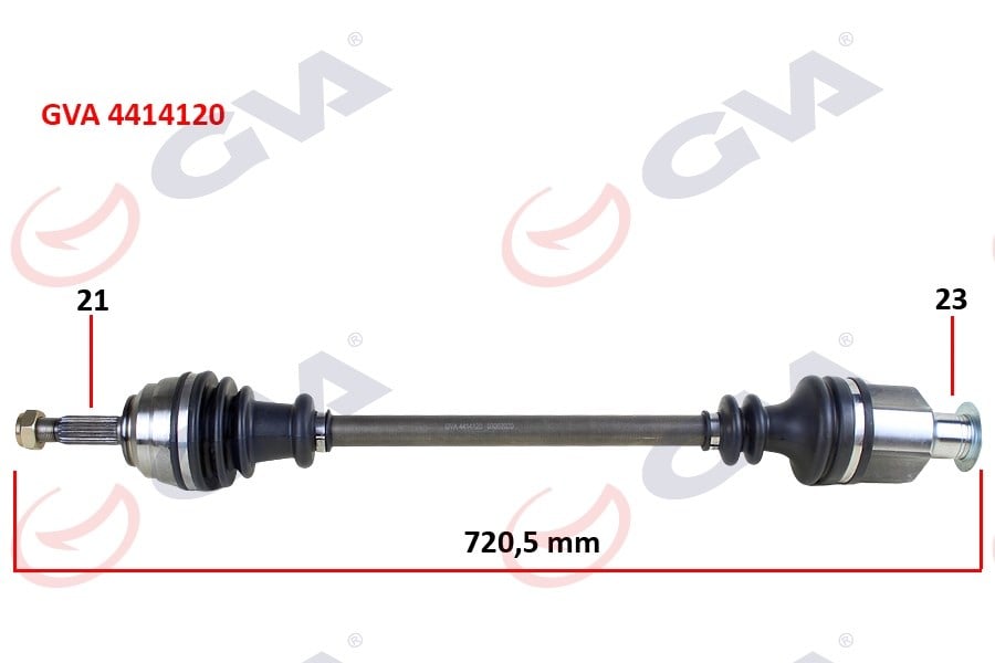 Komple Aks Sağ Kangoo 1.9Dtı 98-08 721Mm Gva 4414120