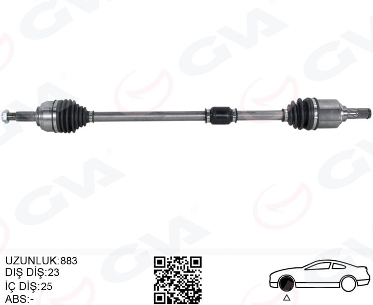 Komple Aks Sağ Nıssan Mıcra 1.2L Cg12de Cga3de Cr12de Cr14de 1.5L K9k Otomatik Vites K12 03-09 23X25 Gva 4499916