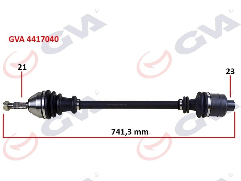 Komple Aks Sağ R21 Manager 1.7 86-93 742Mm Gva 4417040