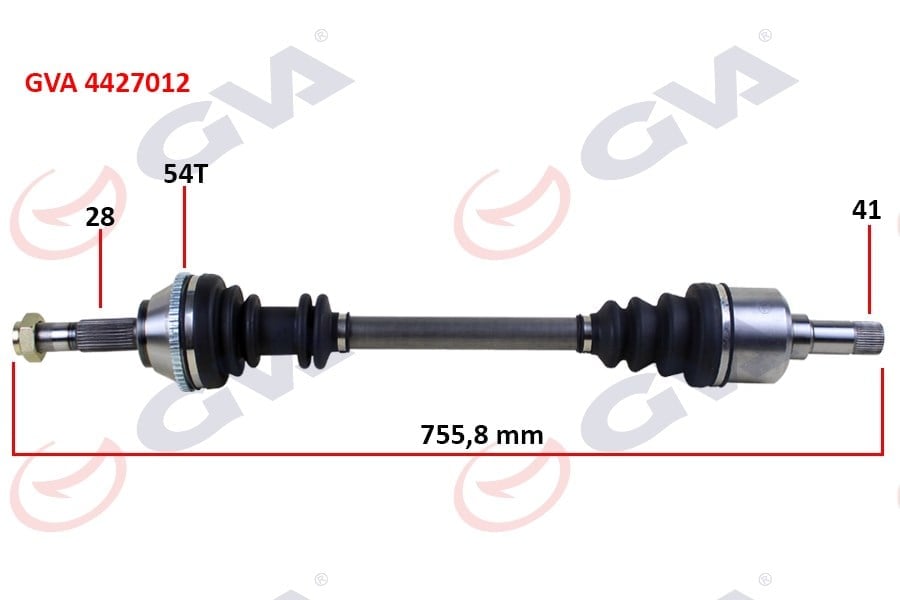 Komple Aks Sol Ducato-Boxer-Jumper 2.5Tdı 94-02 Abs Li 54Diş 755Mm Gva 4427012