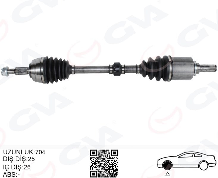 Komple Aks Sol Duster 10- 1.5Dcı 1.6 16V 704Mm Gva 4419007