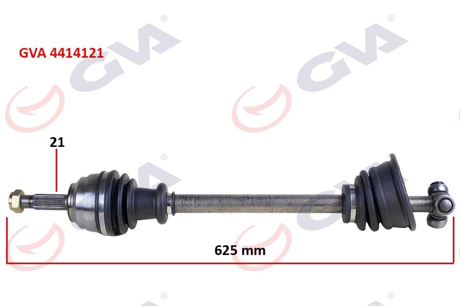 Komple Aks Sol Kangoo 1.9Dtı 98-08 625Mm Gva 4414121