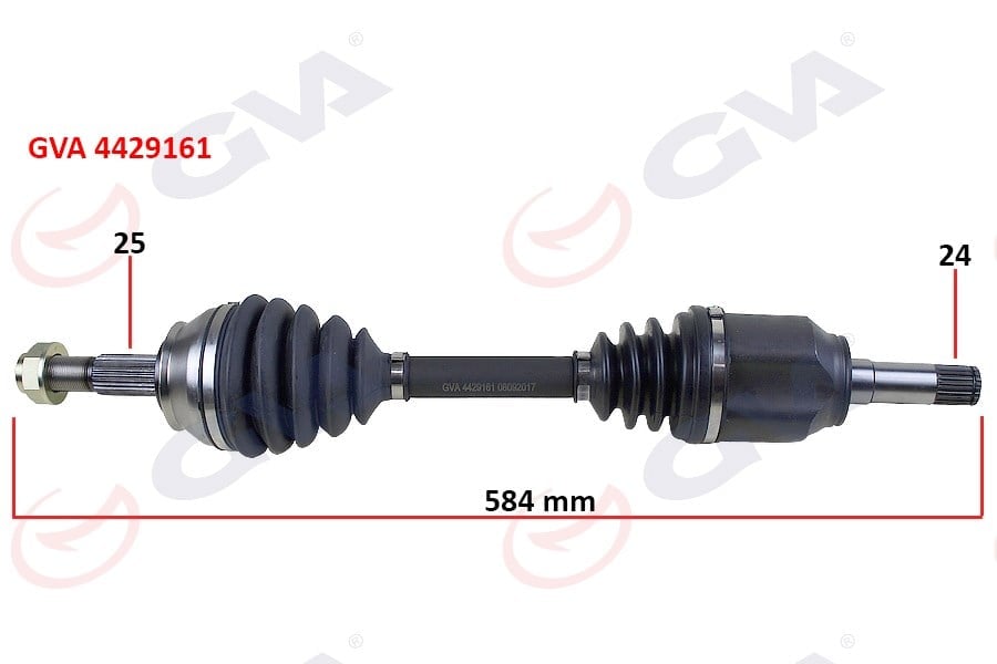 Komple Aks Sol Lınea 1.3 Mtj 07- 90Hp Milsiz 584Mm Gva 4429161