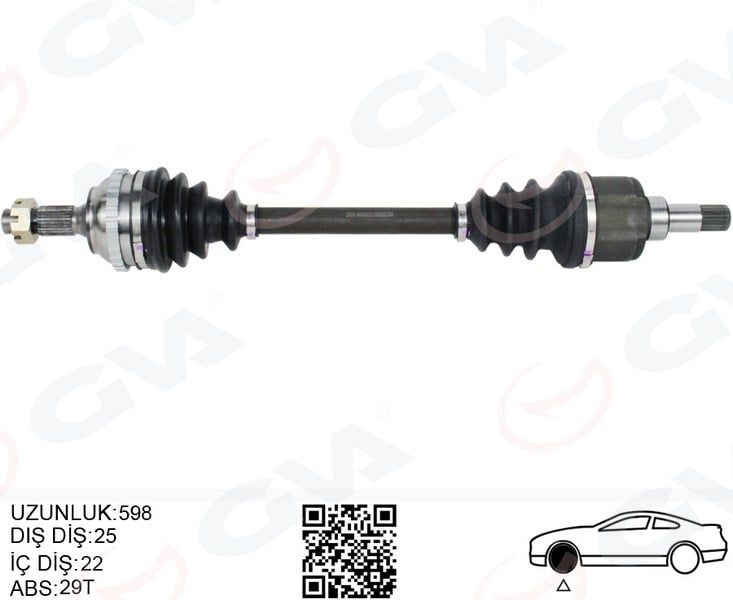 Komple Aks Sol On Peugeot 306 7B.N3.N5 1.6İ M-T Abslı 29 Dıs 93-02 Gva 4443325