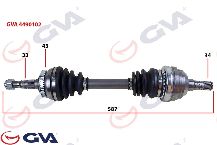 Komple Aks Sol Vectra A 1.8-2.0 88-95 -Astra F 92-98 -Calıbra A 89-97 Abs Li 43Diş 587Mm Gva 4490102