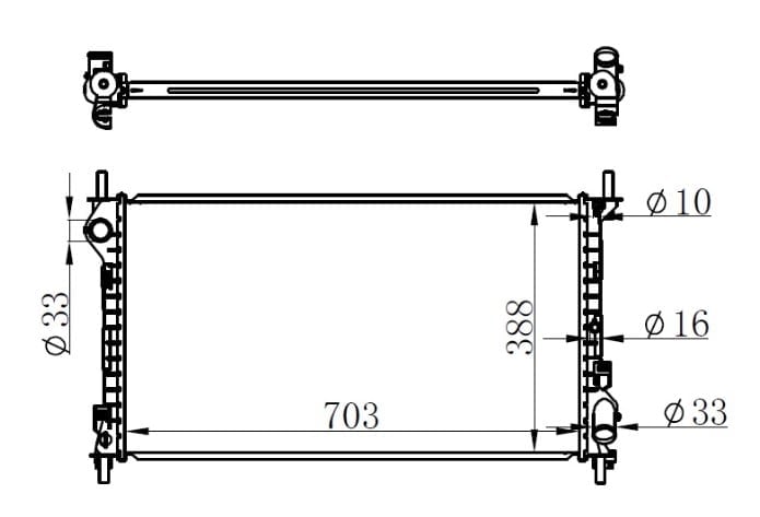 Motor Su Radyatoru Connect 1.8Tdcı 75Ps 90Ps 110Ps 02>Klımalı 2 Sıra Al Pl Brazıng Gva 3133000