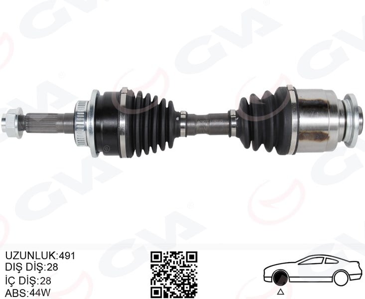 Ön Aks Komple Sol Ford Ranger 2.5Tdcı - 06>12 Mazda Bt2500 06>11 4X4 Gva 4438000
