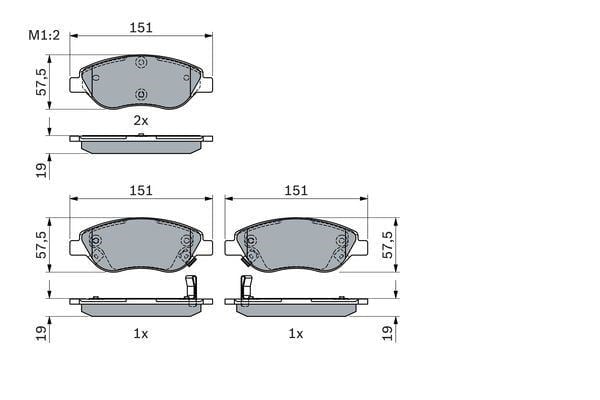 On Balata Fıat Egea 15> 1.4 1.5 T4 Hıbrıt 1.6 D K:19 Mm G:151.1 Mm Büyük Tip Bosch 0986424042