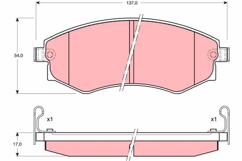 Ön Balata Hyundaı Elantra 1.6-1.8 12. 03 > Sonato Iı-Iıı 1.8-2.0-2.4-3.0İ 95-00 Trw Gdb895