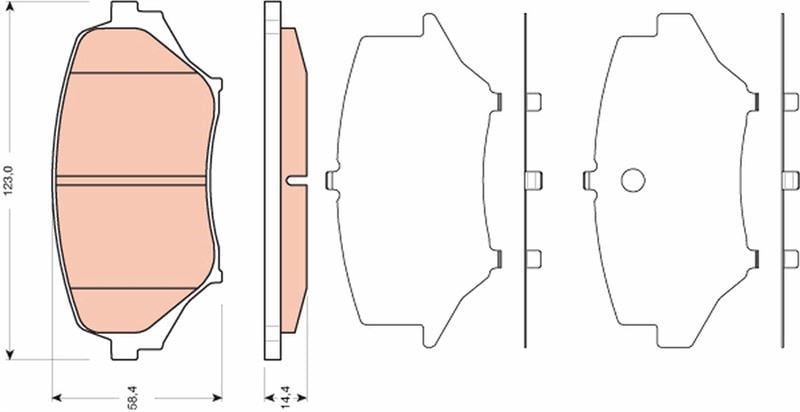Ön Balata Mazda Mx5 1.61.8I16v2.0 00 >05 > Gdb3401 597464 Trw Gdb3401
