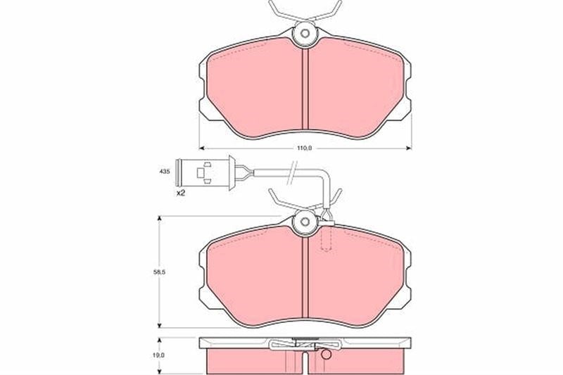 Ön Disk Balata Alfa Romeo 164 164 Trw Gdb864