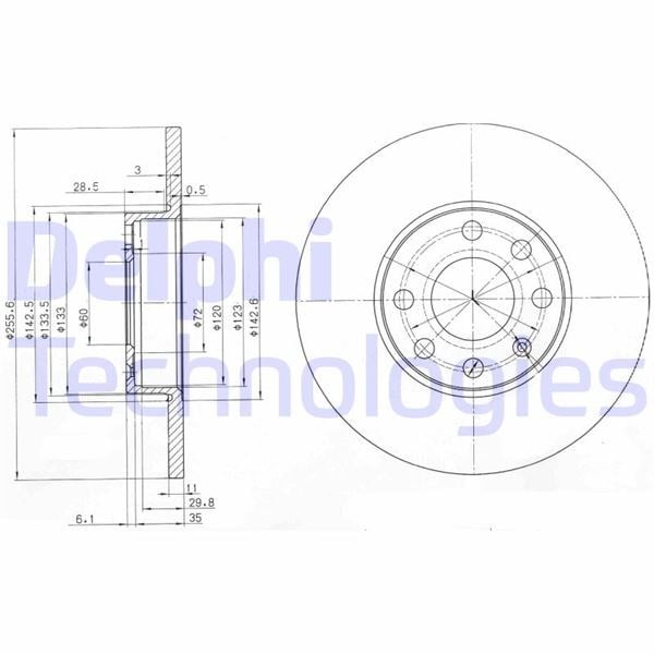 Ön Fren Aynası Opel Astra G 98>05 Abs Siz Araçlar İçin Dolu 256X60x4dl Delphı Bg3402