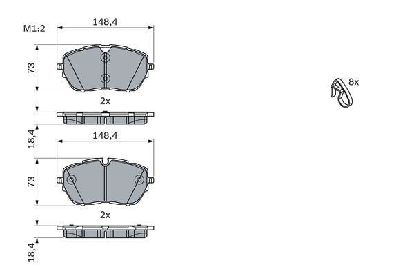 Ön Fren Balatası 330 Mm Astra L 21> Grandland 17> C5 Aırcross 18> 308 14> 3008 19> 508 18> Ds4 21> Ds7 19> Ds9 20> Bosch 0986494946