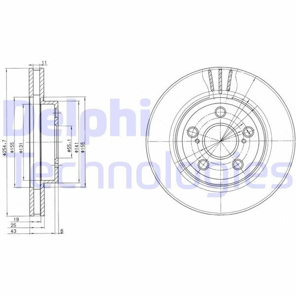 Ön Fren Diski Hava Kanallı Toyota Corona 2.0L 3S-Fe St191 92-97 255 Çap X 5 Bijon - Takım Disk F İyatıdır Delphı Bg2880