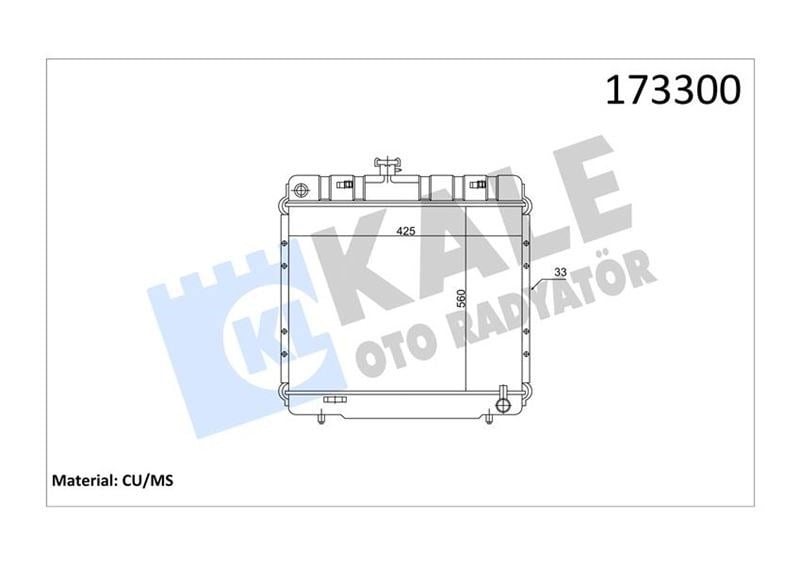 Radyatör 250-280-300 W123 3 Sıra Ps 425X560x33 Kale 0900023Ps