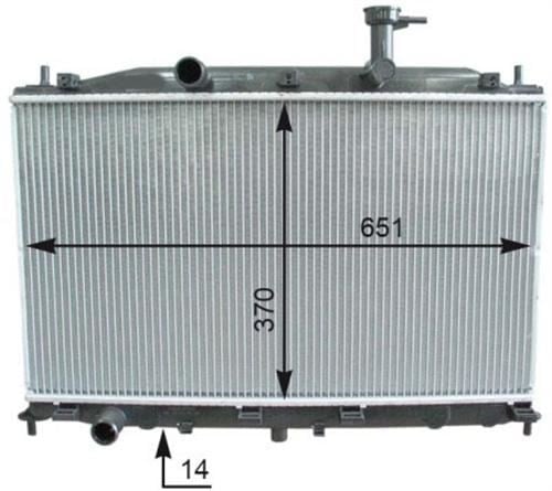Radyatör Accent Era 06> 1.4-1.6 Mek Ac 648X375x16 1 Sıra Alb Pl Sistem Kale 2406011Ab