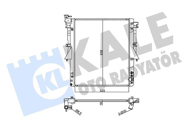 Radyatör Al/Pl/Brz L200-Tırton-Fıat Fullback Mt Kale 355070