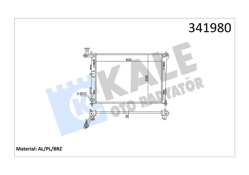 Radyatör Hyundaı İ30-Elantra-Kıa Ceed Al-Pl-Brz Kale 341980
