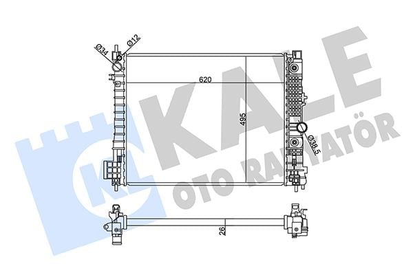 Radyatör Opel Mokka 1.4-1.6 12- Mokka X 1.4-1.6 Cdtı 12- 1300365-1300366-42418327-94552132 Kale 358995