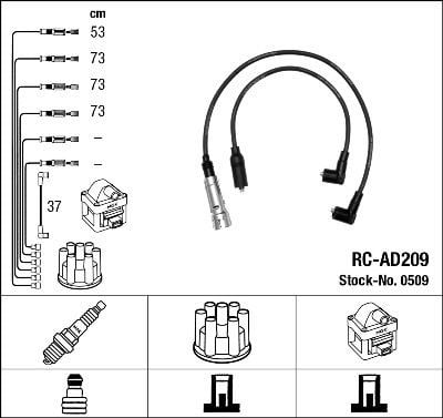 Rc-Ad209 Ateşleme Kablosu Ngk 0509