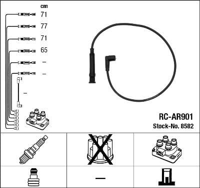 Rc-Ar901 Ateşleme Kablosu Ngk 8582