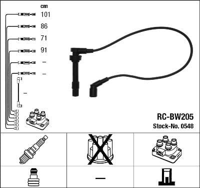 Rc-Bw205 Ateşleme Kablosu Ngk 0548