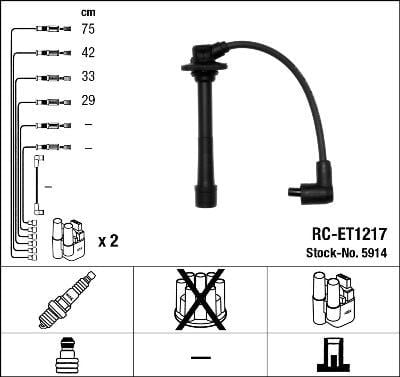 Rc-Et1217 Ateşleme Kablosu Ngk 5914
