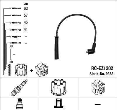 Rc-Ez1202 Ateşleme Kablosu Ngk 0353