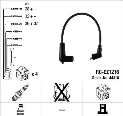 Rc-Ez1216 Ateşleme Kablosu Ngk 44318