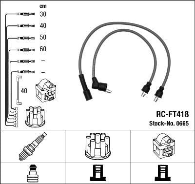 Rc-Ft418 Ateşleme Kablosu Ngk 0665