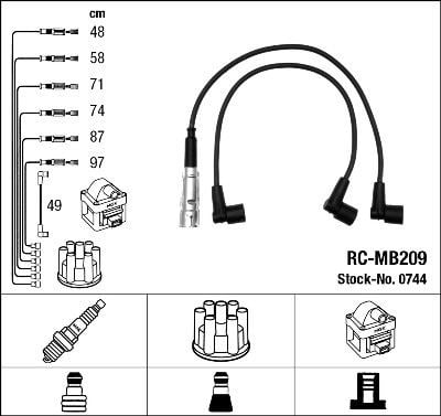 Rc-Mb209 Ateşleme Kablosu Ngk 0744