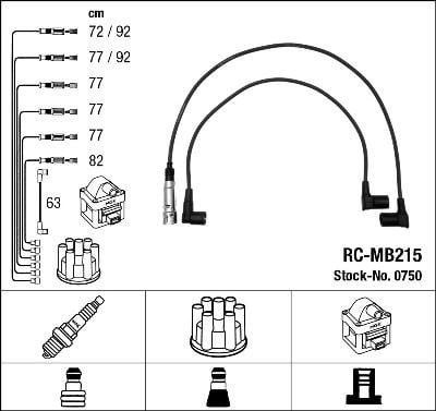 Rc-Mb215 Ateşleme Kablosu Ngk 0750