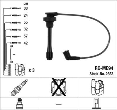Rc-Me94 Ateşleme Kablosu Ngk 2653