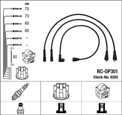Rc-Op301 Ateşleme Kablosu Ngk 8265