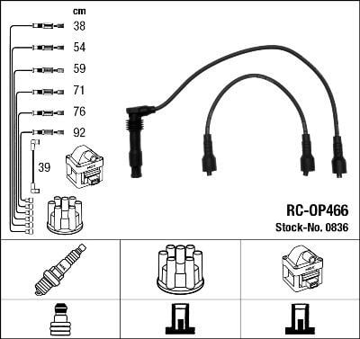 Rc-Op466 Ateşleme Kablosu Ngk 0836