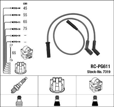 Rc-Pg611 Ateşleme Kablosu Ngk 7319