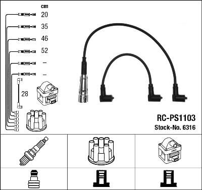 Rc-Ps1103 Ateşleme Kablosu Ngk 6316