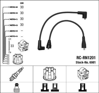 Rc-Rn1201 Ateşleme Kablosu Ngk 6981