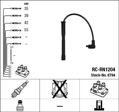 Rc-Rn1204 Ateşleme Kablosu Ngk 6794