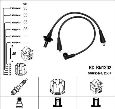 Rc-Rn1302 Ateşleme Kablosu Ngk 2587