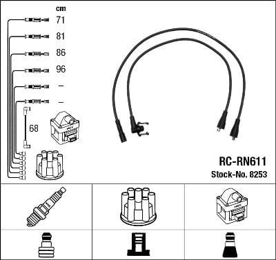 Rc-Rn611 Ateşleme Kablosu Ngk 8253