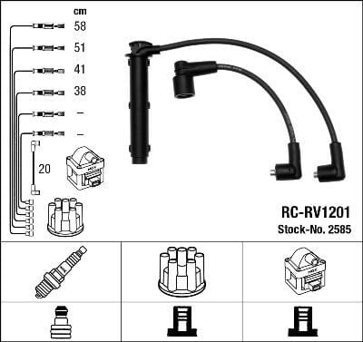 Rc-Rv1201 Ateşleme Kablosu Ngk 2585