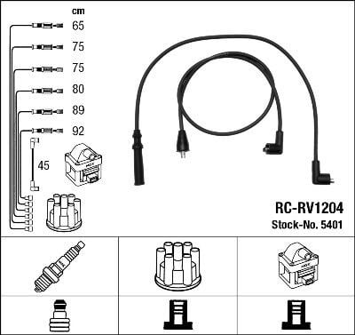 Rc-Rv1204 Ateşleme Kablosu Ngk 5401